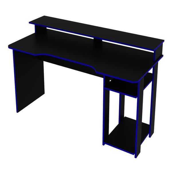 Techno Mobili Desk Gamer Station Black &amp; Blue / Preto &amp; Azul