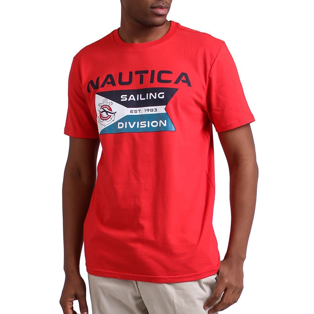 Nautica-V15119 S/S Sailing Division Tee-Nautica Red | Buy Online in ...