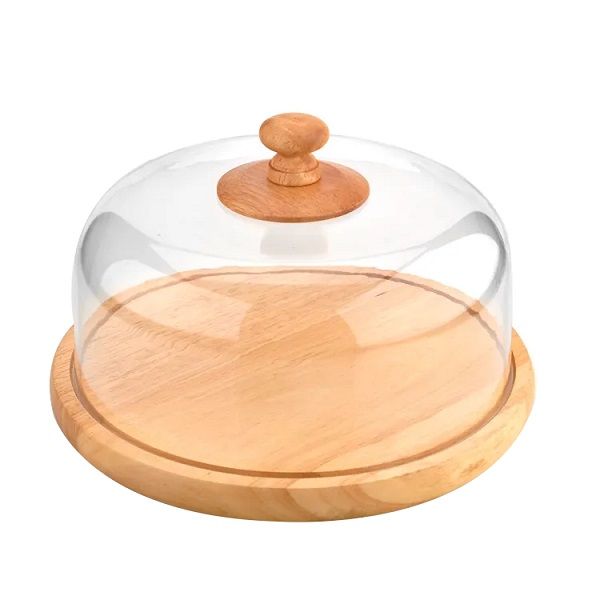 Round Cake Stand with Dome Lid for Cakes &amp; Desserts