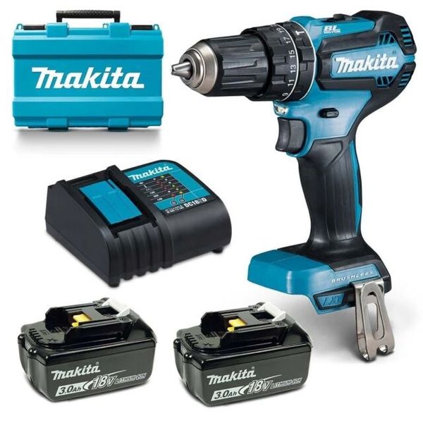 MAKITA Combo - Cordless Hammer Drill + USB Charging Adaptor - 18V Combo Kit