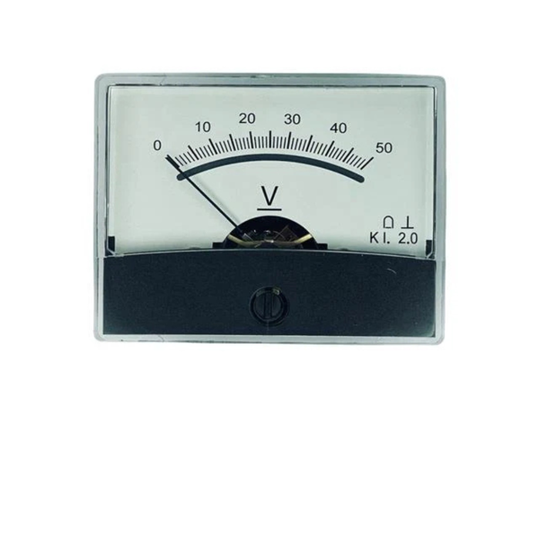PM2 Panel Meter DC Volts 50V Range 38mm Shank 61x47mm