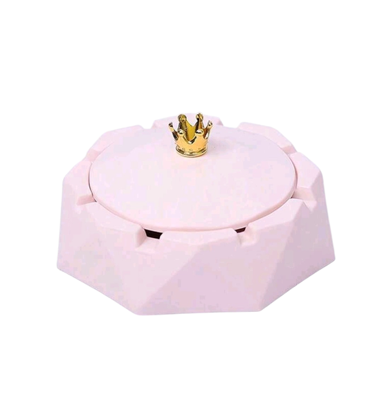 SafeSmoke Shock-Proof Ashtray with Lid - Durable PP &amp; Stainless Steel
