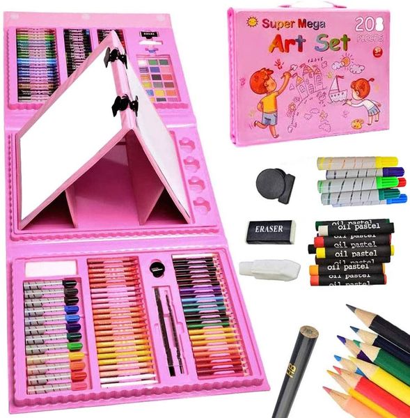 208 Piece Super Mega Art Set for Children Aged 3+