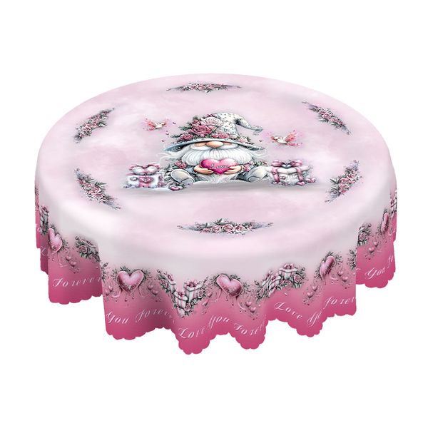 Romantic Valentine's Day Pink Tablecloth