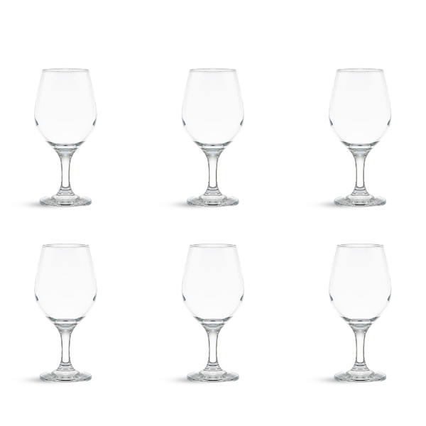 Beer Stem Glasses 395ml | 6-Pack | Pasabahce Amber Craft Beer Glass Set