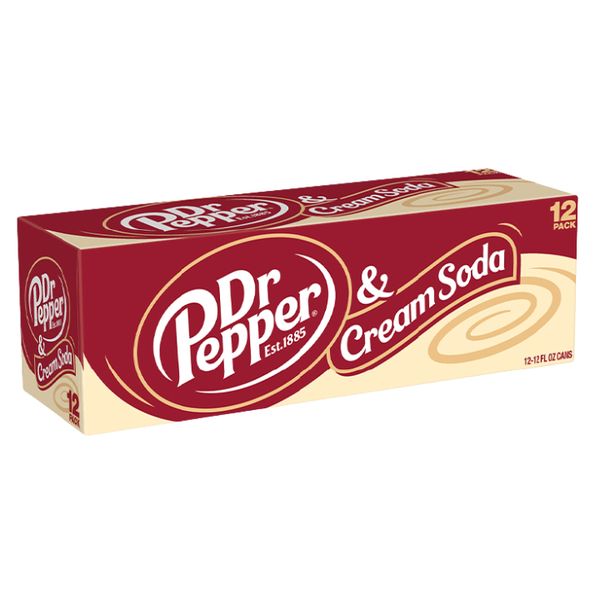 Dr Pepper Cream Soda 355ml - Pack of 12