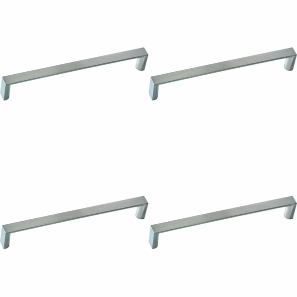 Modern Brushed Chrome Cupboard Handle - 160mm cc - Pack of 4