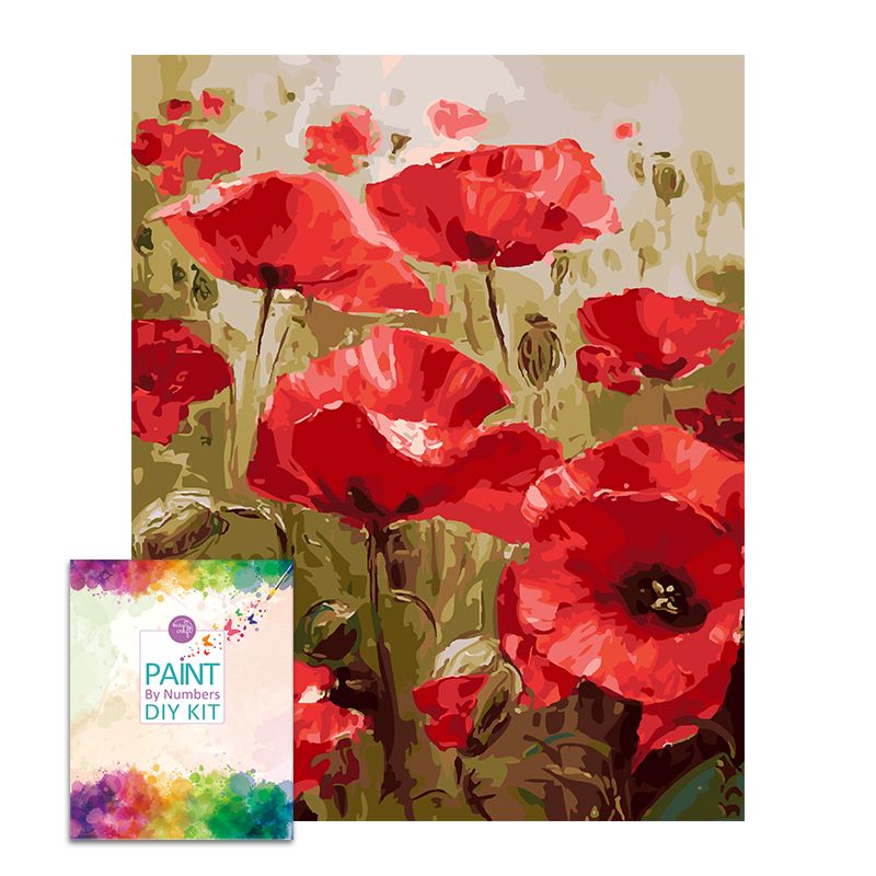 Easy Craft Paint by Number DIY Kit, 50x40cm Red Poppies Shop Today. Get it Tomorrow
