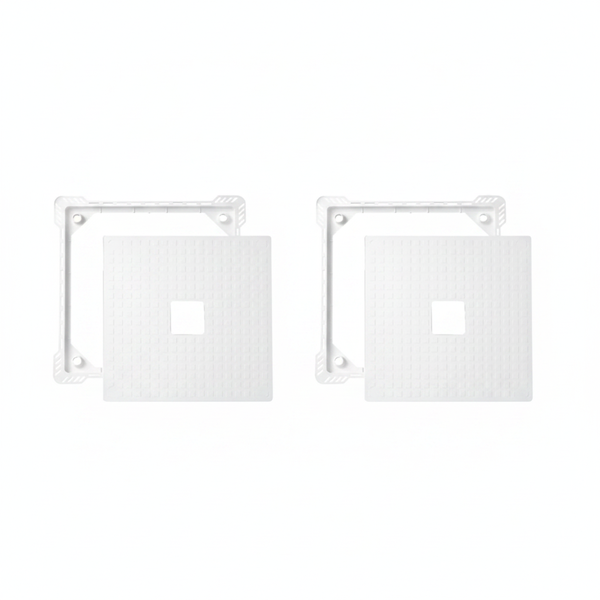 Wirquin 2 Piece White PVC Tileable Bath Inspection Hatch - 2 Pack