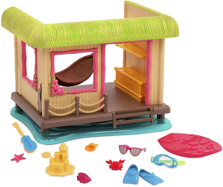 Li'l Woodzeez Animal Tiki Hut Playset with Accessories