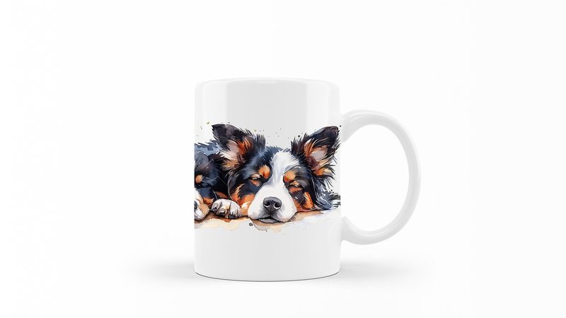 Miniature-American-Shepherd Printed Coffee Mug