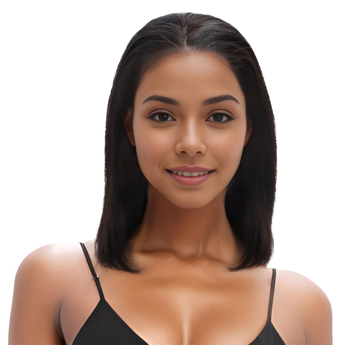 Brazilian Human Hair - 13x4 Full Frontal Lace Straight Wave Bob Wig - 8-inches