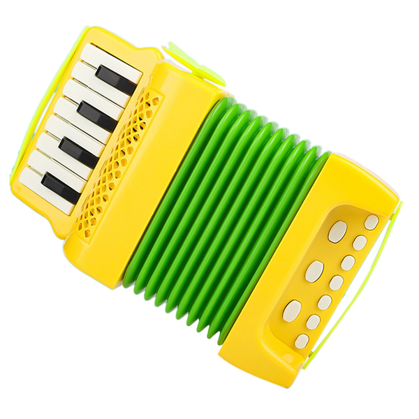 8 Bass Accordions For Kids Musical Instrument Educational Toys-Yellow