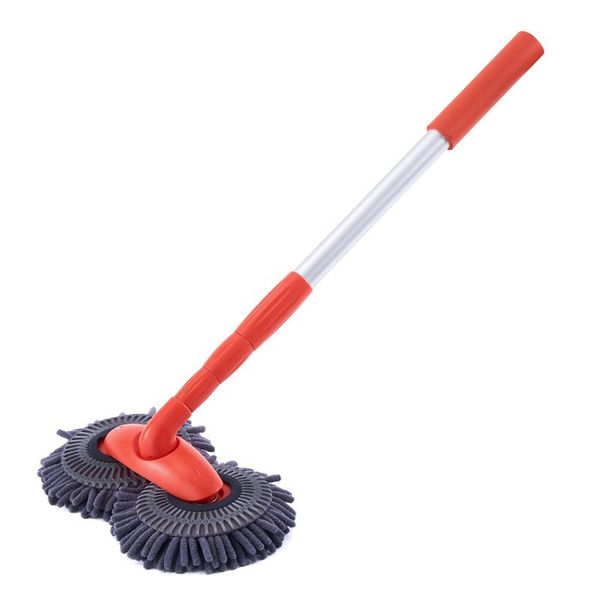 Dual Head Telescopic Soft Brush Mop Multifunctional Rotating Car Wash Brush