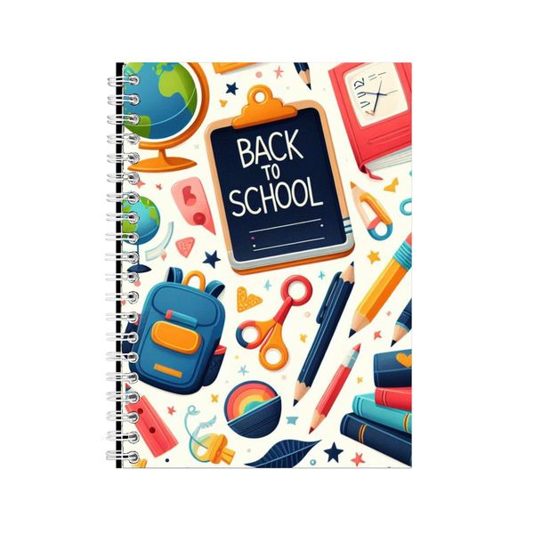 Scissors A5 Notebook Spiral Lined Back to School Graphic Notepad Present132