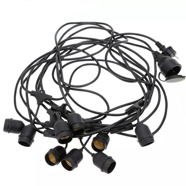 Outdoor String Light Fitting - 7.5m x 12 E27 Lamp Holder - MRUL
