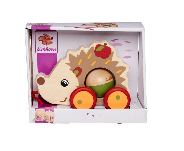 Eichhorn Bee Happy Pull Back Hedgehog