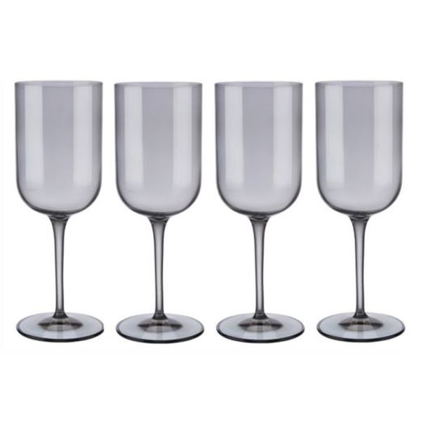 Blomus Red Wine Glasses Tinted in Smoky-Grey Fuum Set of 4