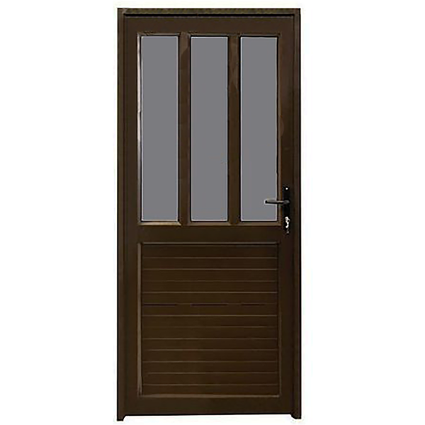 ZYS - 3 Panel Full Aluminium Door with Frame &amp; Handles &amp; Lock - Right