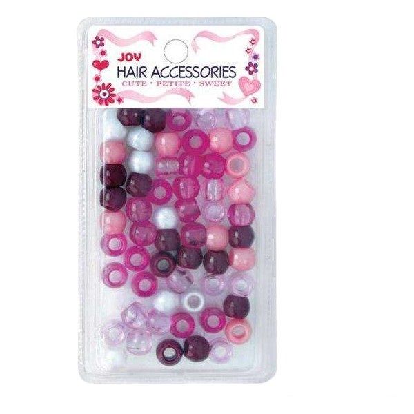 Joy - 50 Piece Large Hair Beads - Assorted Dark Purple - 4-Pack
