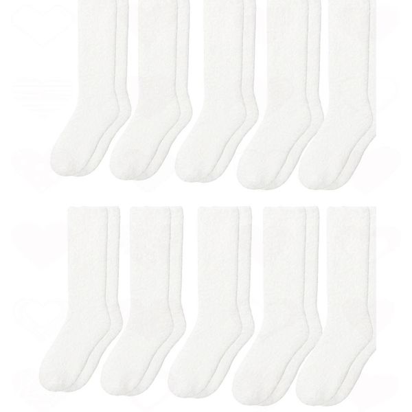 10 Pieces of Men's and Women's Winter Warm Fluffy Mink Fuzzy Socks