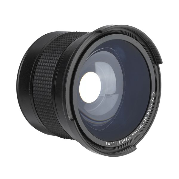 SLR DSLR Camera Fisheye Super Wide Angle Lens 58MM 0.35X Black