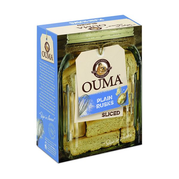 Ouma Plain Sliced Rusks (3 x 450g)