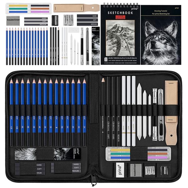 50PCS Drawing Sketching Pencil Set Art Pencil Kit Graphite for Artists Kids