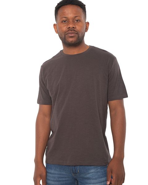 Restless Slub Yarn Grey T-Shirt