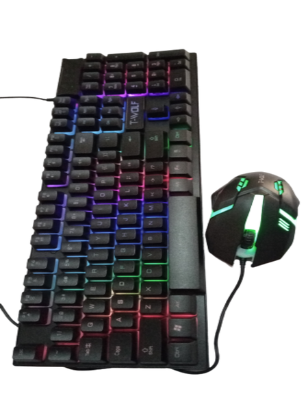 T-WOLF USB Wired Gaming Keyboard and Mouse Combo