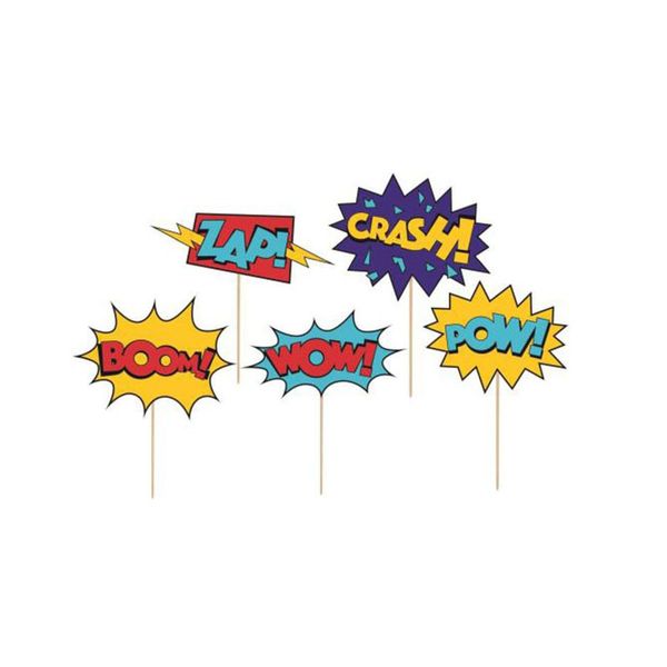 Superhero Themed Cupcake Toppers (10 Toppers)