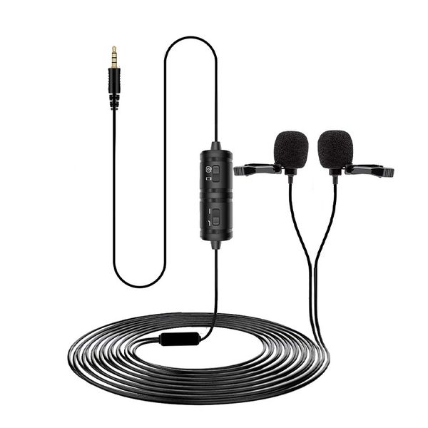 6M Dual Head Collar Clip Lavalier Microphone -VM50