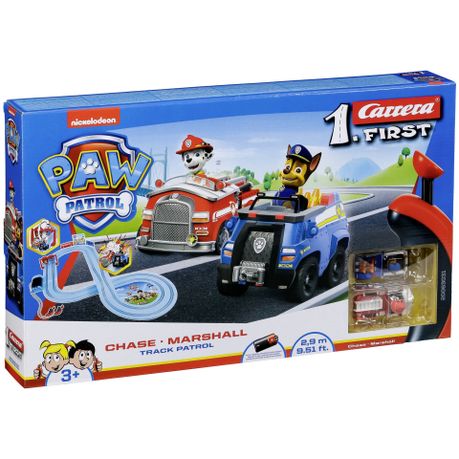 carrera paw patrol on the track