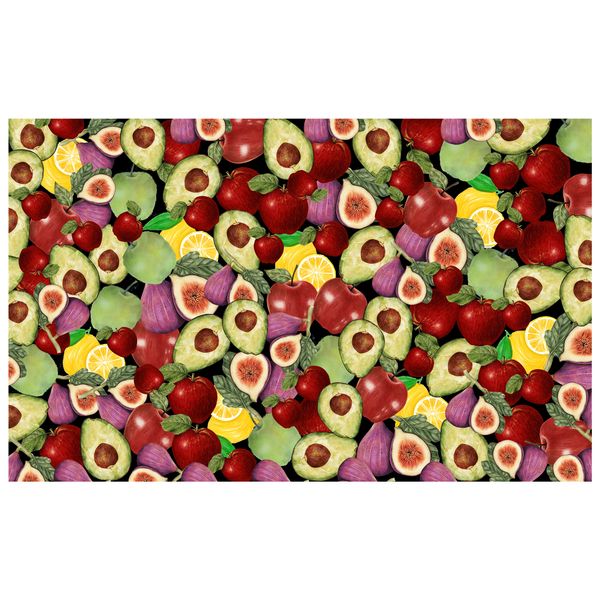 Mix Of Fruits Rectangle Tablecloth
