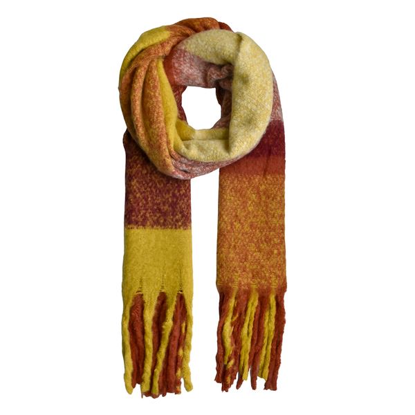 Lily &amp; Rose Oversized Checkered Woven Tasselled Scarf