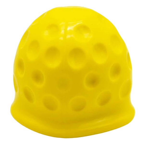 Universal Tow Bar Ball Head Cover Cap - Size: 50mm - Yellow