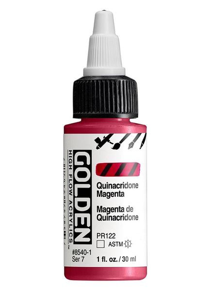 High Flow Acrylics by GOLDEN, 30ml / 1fl.oz - Quinacridone Magenta
