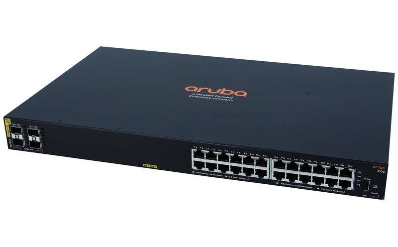 Aruba 6100 24G Class4 PoE 4SFP+ 370W Switch