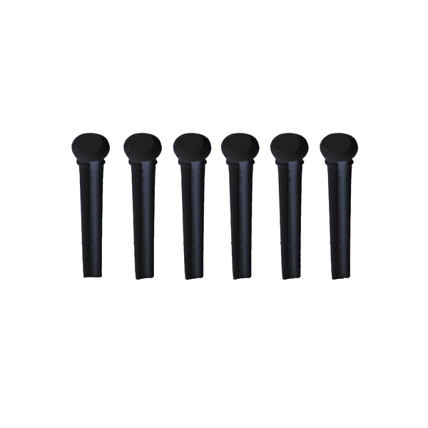 Guitar Bridge Pin Set of 6 Black Pins for Acoustic Steel String Guitar