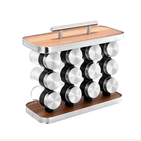 Portable Handle Seasoning Spice Rack with 12 Spice Jars Shop