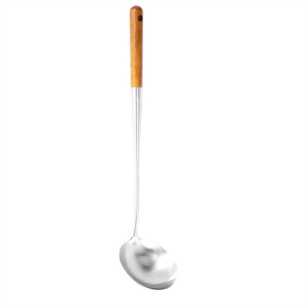 Soup Ladle 17Inches Spatula For Wok Stainless Steel Spoons Cooking