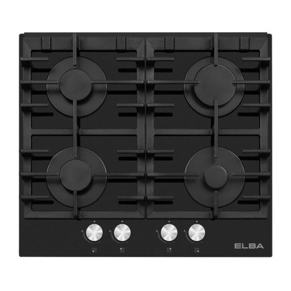 Elba 04/T65-450G4 Burner Gas on Glass Hob 60cm Black