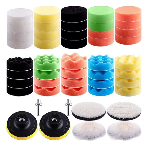3 Inch Car Foam Drill Polishing Pad Kit-48 Piece