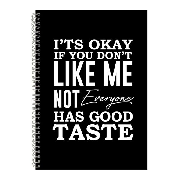 Okay A4 Notebook Spiral Lined Motivational Sayings Graphic Notepad Gift 153
