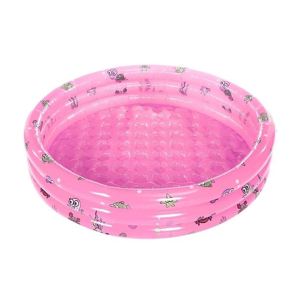 Kid Inflatable Swimming Pool 3 Ring Round Pit Ball Pool 100cm LB-26