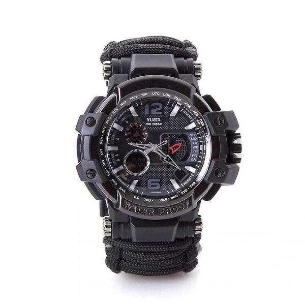 G3 Outdoor Survival Bracelet Watch With Compass - Black
