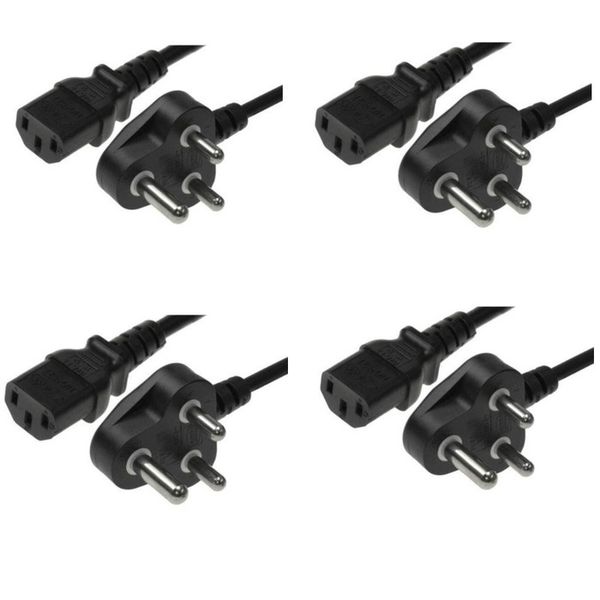 Huawei 3 Meter PC/HDTV Power Cable 3-Pin to Kettle Cord Black - Pack of 4