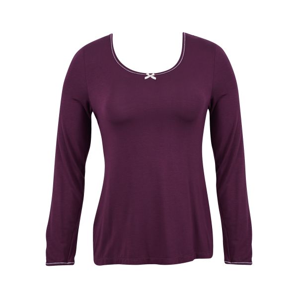 Jockey Simplicity Plain Viscose Long Sleeve Sleep &amp; Lounge Top