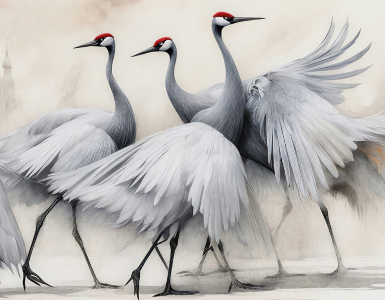 Modern Canvas Wall Art Home Decor - White Dance