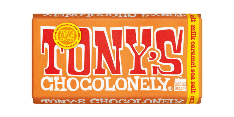 Tony's Chocolonely - Milk Chocolate Caramel Sea Salt Slab - 180g